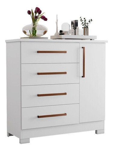 Cômoda 4 Gavetas 1 Porta Nt 5185 Notável Móveis Wt