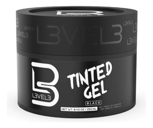 Gel C/pigmento Negro Temporal Para Cabello 250ml Level3