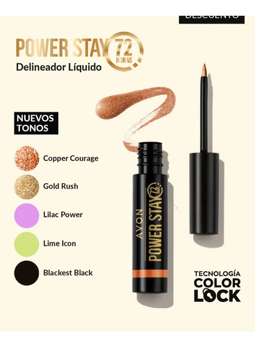 Delineador Líquido Power Stay Avon - Varios Tonos Disponible