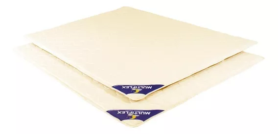 Pillow Top Desmontable Multiflex 80 X 190 Cm Espesor 1 Plaza Color Blanco Diseño de la tela Lisa