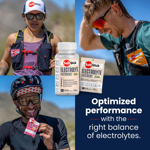 Electrolyte Fastchews Saltstick, Coco, Piña, 60 Comprimidos