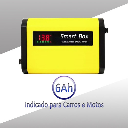 Imagem 5 de 5 de Carregador Bateria 6ah Indicativo Cargar Automotivo E Moto