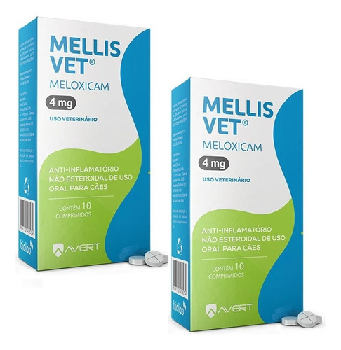 Mellis Vet 4mg  Avert Anti-inflamatório Meloxicam- Cães