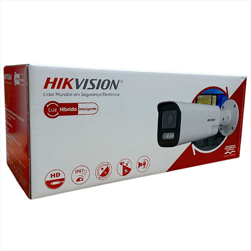 Câmera De Rede Bullet Varifocal Md 2.0 De 2 Mp Com Luz Dupla