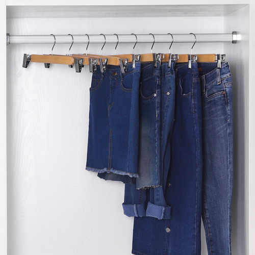 Set De 12 Perchas Songmics De Madera Para Pantalones Girato
