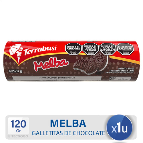 Galletitas Melba Chocolate Dulces Terrabusi - Mejor Precio