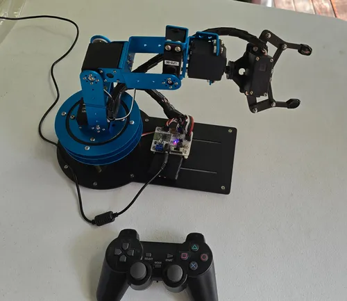 Kit De Brazo Robótico Lewansoul 6dof Programable/control/app Robot Azul