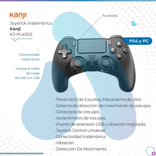 Joystick Ps4 Inalámbrico Kanji Kj-pl4002 Blanco !!