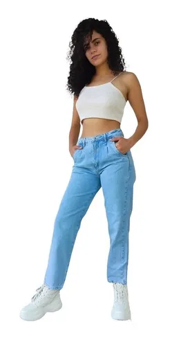 Pantalon De Mezclilla Slouchy Bombacho 7065 Pantalon Mujer Env o