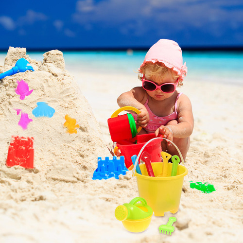 Set De 13 Piezas Castle Sand Tools Beach Multicolor Creative