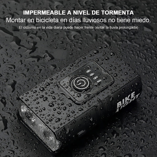 De Luz Bicicleta Usb Recargable Delantera Y Trasera Ipx6