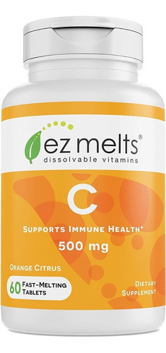 Vitamina C Ez Melts 500mg 60tab - - Unidad a $3670