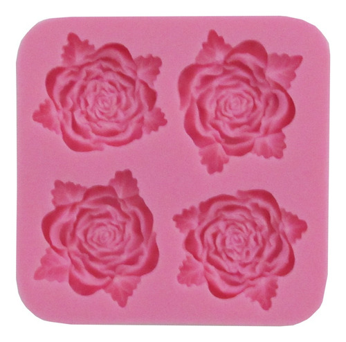 Molde De Silicona Flores Rosas Porcelana Fría Fondant