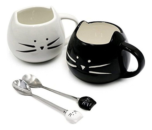 Koolkatkoo Cute Cat Mug Tazas De Cafe De Ceramica Set Rega