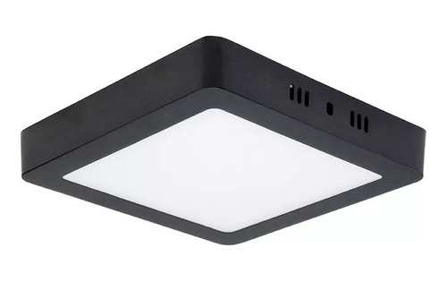 Plafon Led Negro 28w Aplicar Luz Fria 30x30 Negro