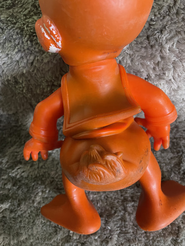 Boneco Do Pato Donald Na Cor Laranja,com Articulações Anos70 (Usado)