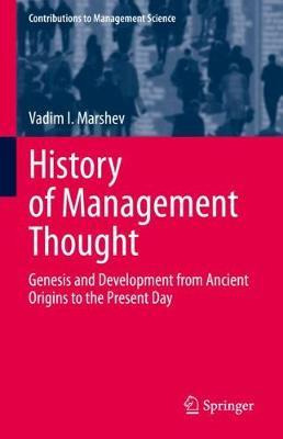 Libro History Of Management Thought : Genesis And Develop...