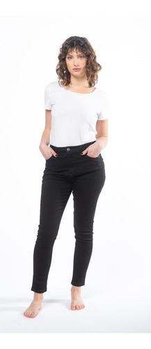 Jean Chupin Al Cuerpo Tiro Alto Color Negro Mujer - Mizu