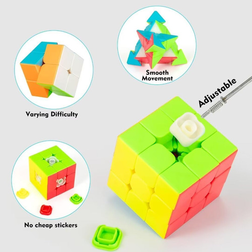 Juego De Cubos De Velocidad, Cubo Mágico Sin Pegatinas Jurnw