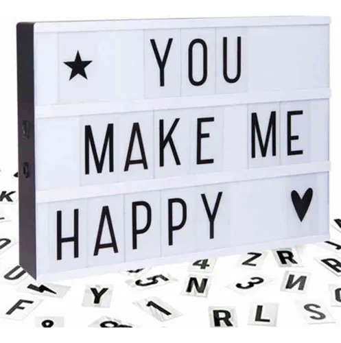 Letrero Led Light Box Letras Caja Luminosa Tablero + Control