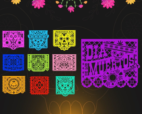 Vector Papel Picado Para Cameo Y Cricut Svg,dxf