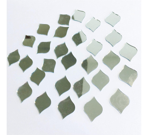 Azulejos De Mosaico De Espejo Con Forma De Gota De 1  Para T