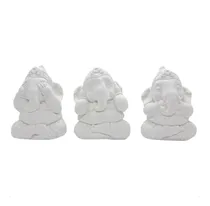 Comprar 3 Ganeshas Imagenes Figuras Estatuas De Yeso Para Decorar Mc