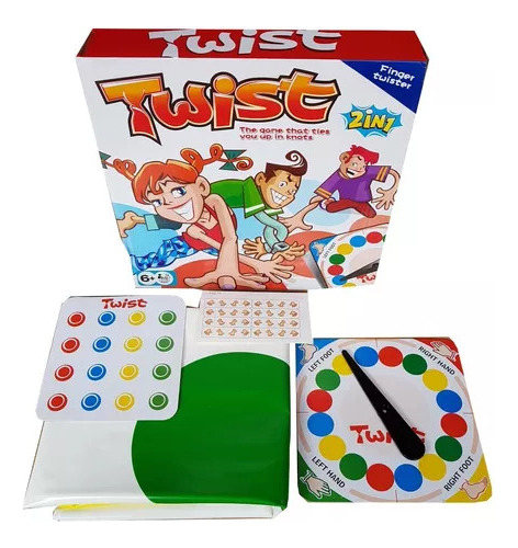 Juego Twister 2 En 1 Familia Twist Tapete Colores Dedos Pies