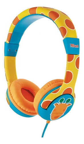 Auricular Trust Kids Spila Cars Jirafa Ideal Para Niños Color Naranja