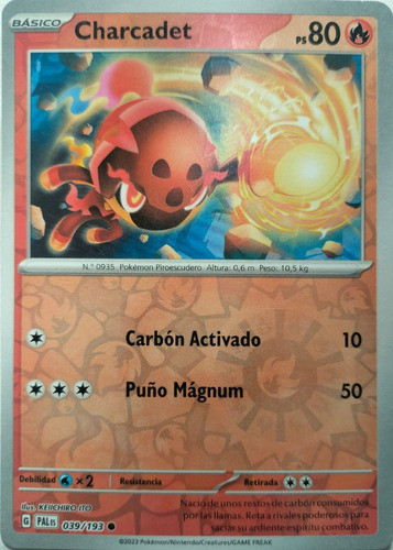Pokémon Tcg Charcadet 039/193 Reverse (español)