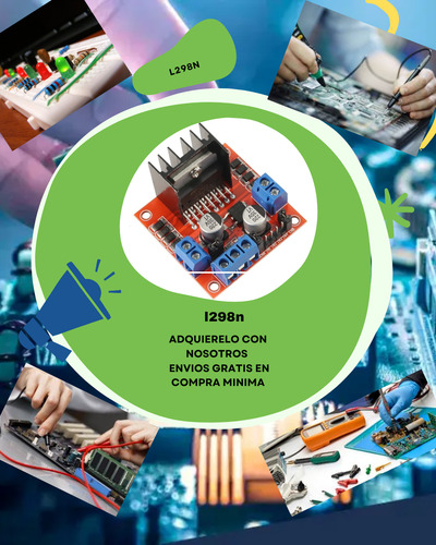 5 Piezas Modulo Puente H L298 Motor Driver Arduino