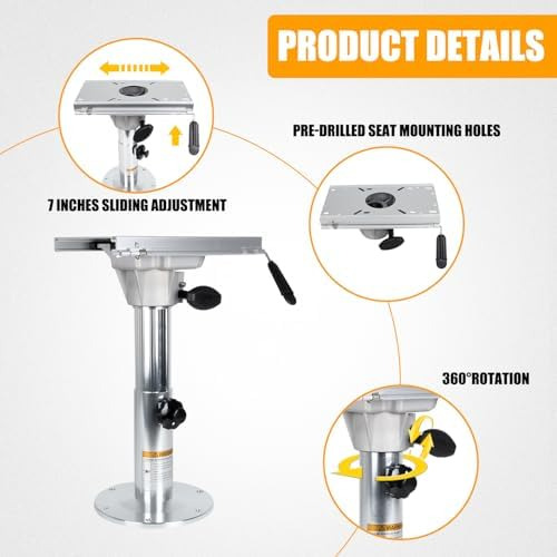 Pedestal De Aluminio Para Asiento De Barco Con Tobogán, Base