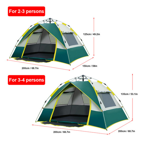 Carpa Familiar Automática Para Acampar, Tiendas De Campaña,