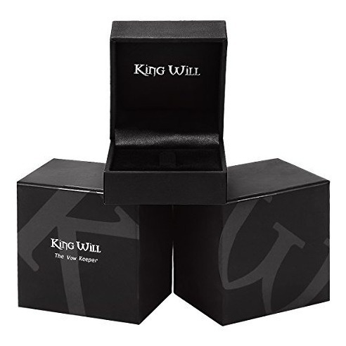 King Will Basic Hombre Boda Anillo De Tungsteno Negro 8mm Ac
