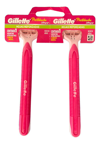 Gillette Prestobarba Rosa Afeitadora Descartable 2 Unidades