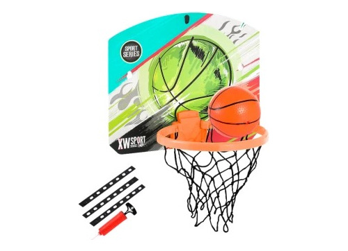 Tablero De Basketball 31x24cm Para Colgar + Pelota Inflador