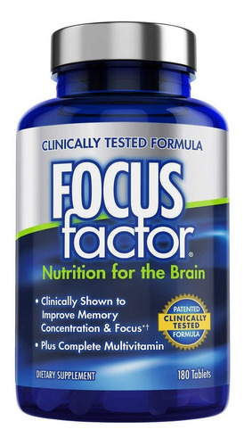 Focus Factor Suplemento Nutrición Para El Cerebro 180 Tablet