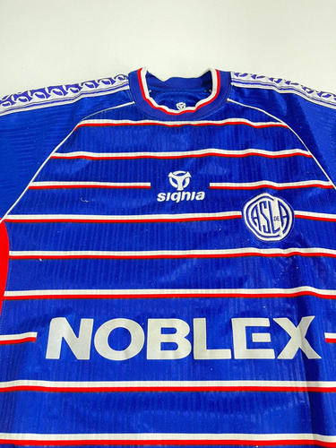 Camiseta San Lorenzo Signia Azul Libertadores 2001 #13 Abreu (Usado)