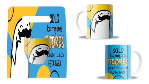 Kit Taza Y Caja, Flork, Los Mejores Padres, 11oz, Para Papá