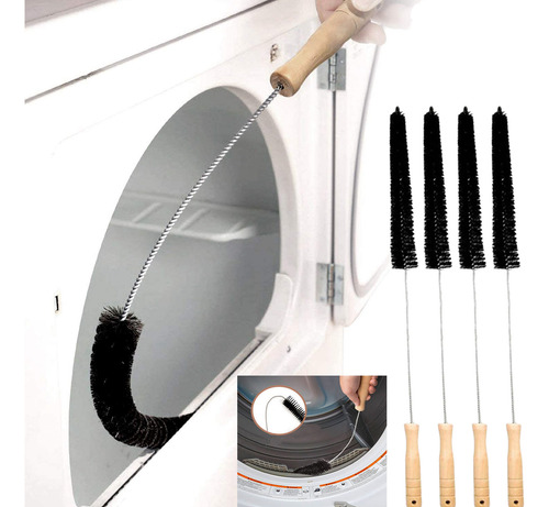 Cepillo De Limpieza Con Mango De Madera, Flexible Y Largo, P