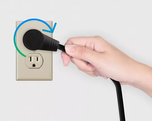 Cable de extensión Maximm, enchufe plano blanco de 1 pie, cable de  alimentación corto giratorio de 360°, salida única, cable con conexión a  tierra de calibre 16 para interiores, 3 clavijas, listado