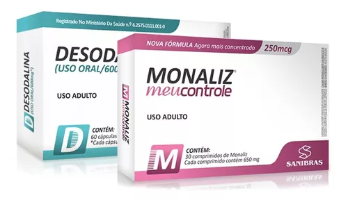 Kit 5X Monaliz Meu Controle 5X 30 Comprimidos Sanibrás - Sem Sabor