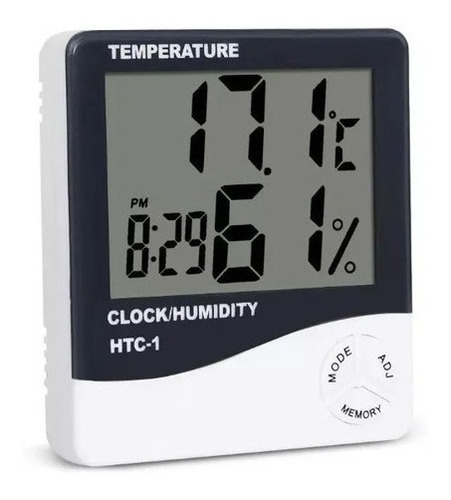 Termo-higrômetro Digital Relógio Temperatura Umidade Ar E10