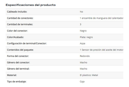 Bulbo Presion Aceite Chevrolet Express 3500 5.3l V8 2004