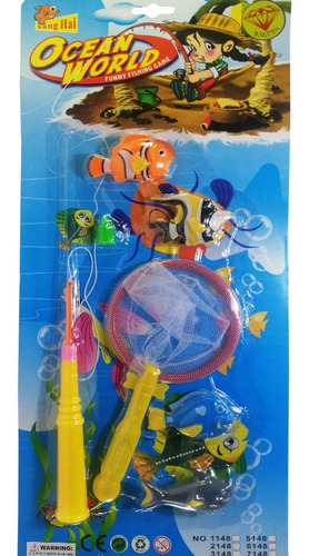 Set Juego De Pesca Juguete De Mesa Niños Regalo Fiesta Pez 