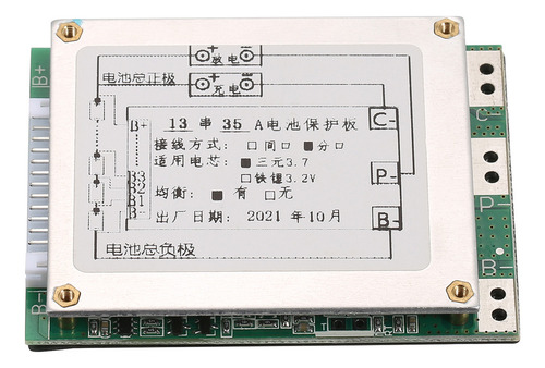 Placa De Protección 13s 35a 48v Bms/pcb/pcm