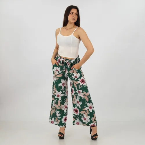 Pantalon palazzo floreado sales