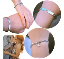 Comprar Pulsera Duo De Parejas Promesa De Amor Acero Inoxidable