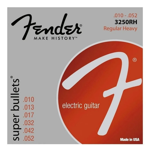 Encordado Guitarra Electrica Fender 3250rh 10/52 Pr