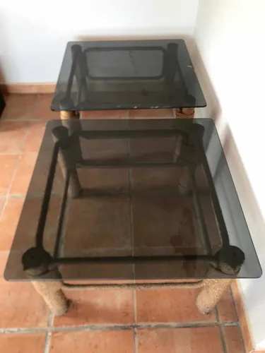 Mesa Esquinera Vidrio Templado. (Usado)